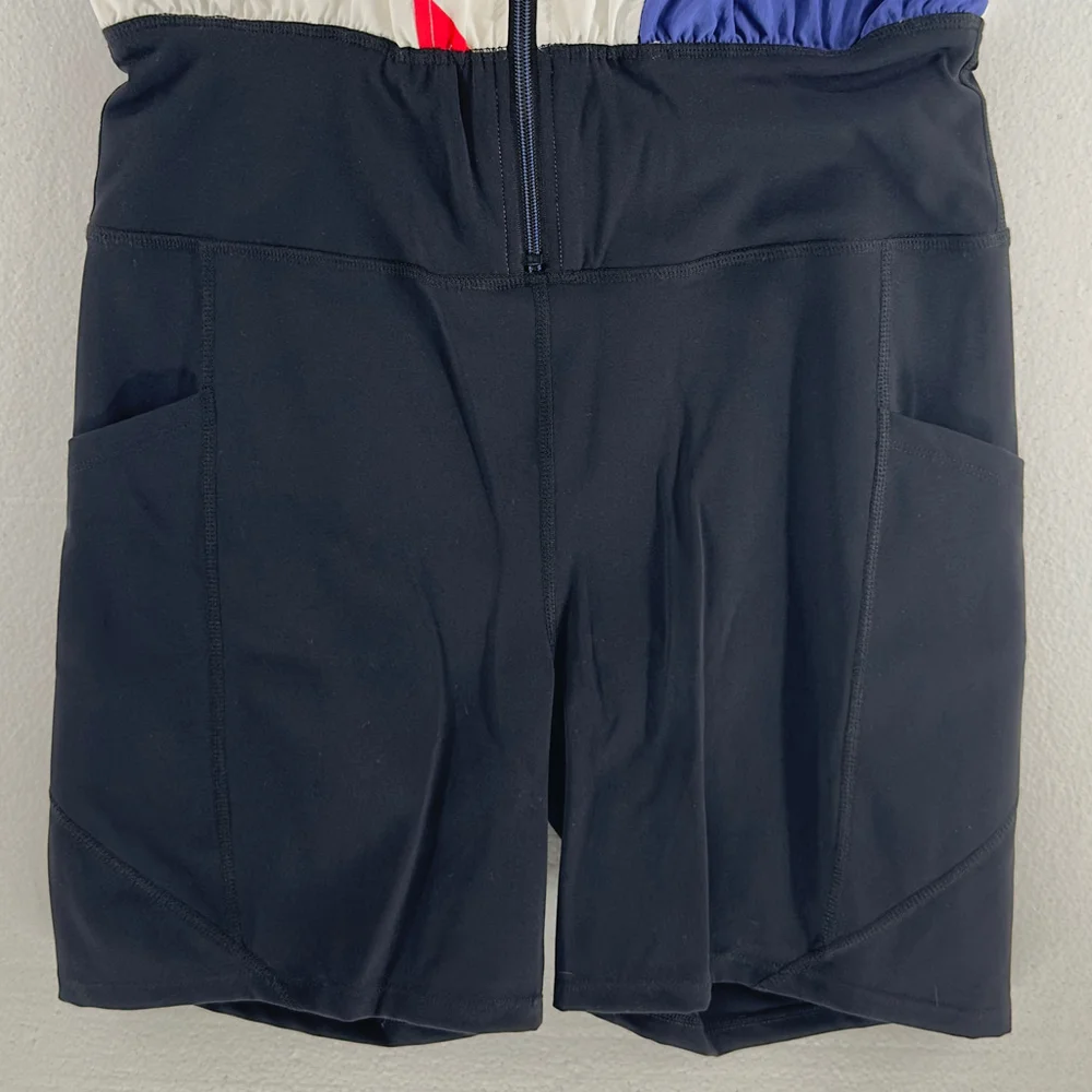 FREE PEOPLE MOVEMENT ROMPER Race To The Top SPORT Onesie BIKER SHORTS WOMENS L - Picture 6 of 15